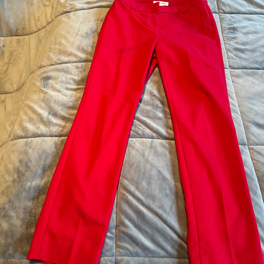 Vibrant Red Flared Pants